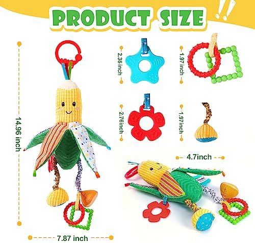 PHEZAPA Hanging Rattles for Babies 0-12 Months 1