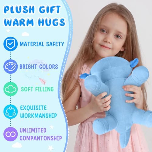 Soft Axolotl Plush Toy Blue 108 Inches