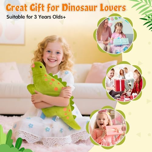 BB FUN HOUSE Dinosaur Pillow Plush Green