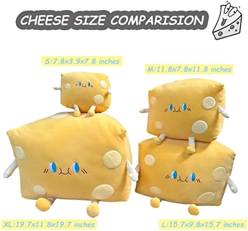 Cheese Stuffed Plush Pillow - Kids Toy for Home Decor