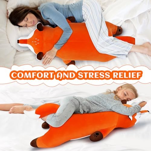 Cute Giant Orange Foxy Plush Pillow