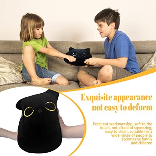 Soft Black Cat Plush Pillow - Kids Toy for Boys Girls