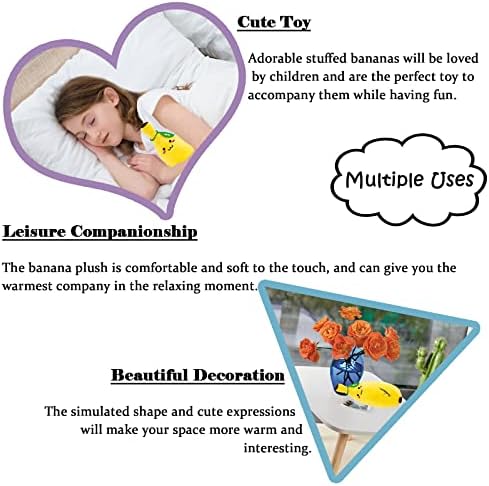 Banana Plush Pillow Stuffed Plushie for Kids 137 Inch