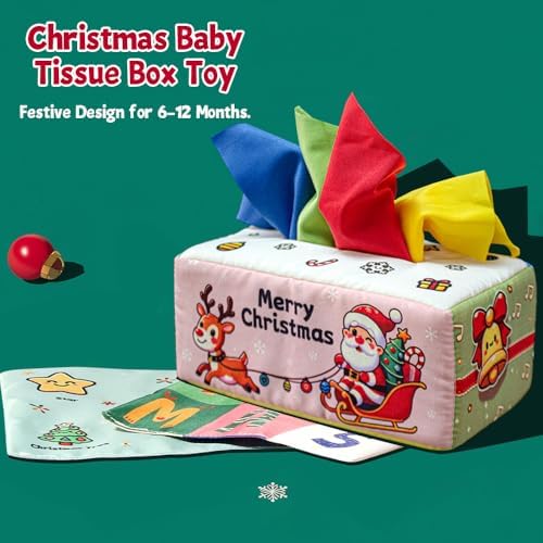 Waybla Christmas Baby Toy 6-12M Sensory Pull Toy