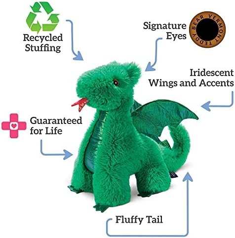Vermont Teddy Bear Plush Dragon 18 Inch Green