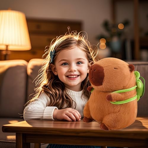Capybara Plush Toy with Turtle Backpack 12 Inch 1