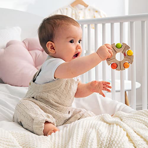 HABA Clutching Toy Ball Wheel Wooden Rattle