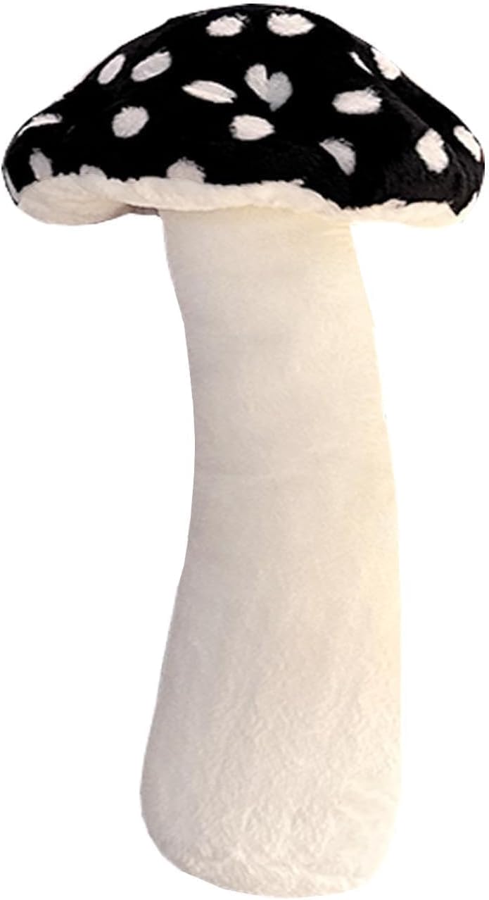 Hofun4U Mushroom Plush Pillow - 30 Inch Black