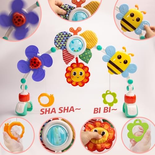 UTOPLIKEY Baby Activity Arch Toy with Rattles and Crinkles