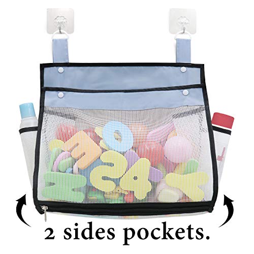 Muchfun Bath Toy Organizer With Hooks and Zipper