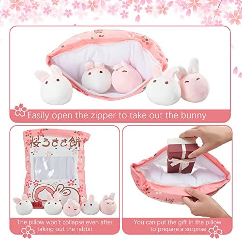 Civaner Kawaii Bunny Plush Pillow Decor
