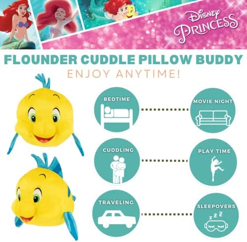 Franco The Little Mermaid Flounder Plush Cuddle Pillow