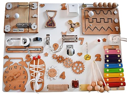 Handmade Toddler Busy Board - Sensory Development Toy
