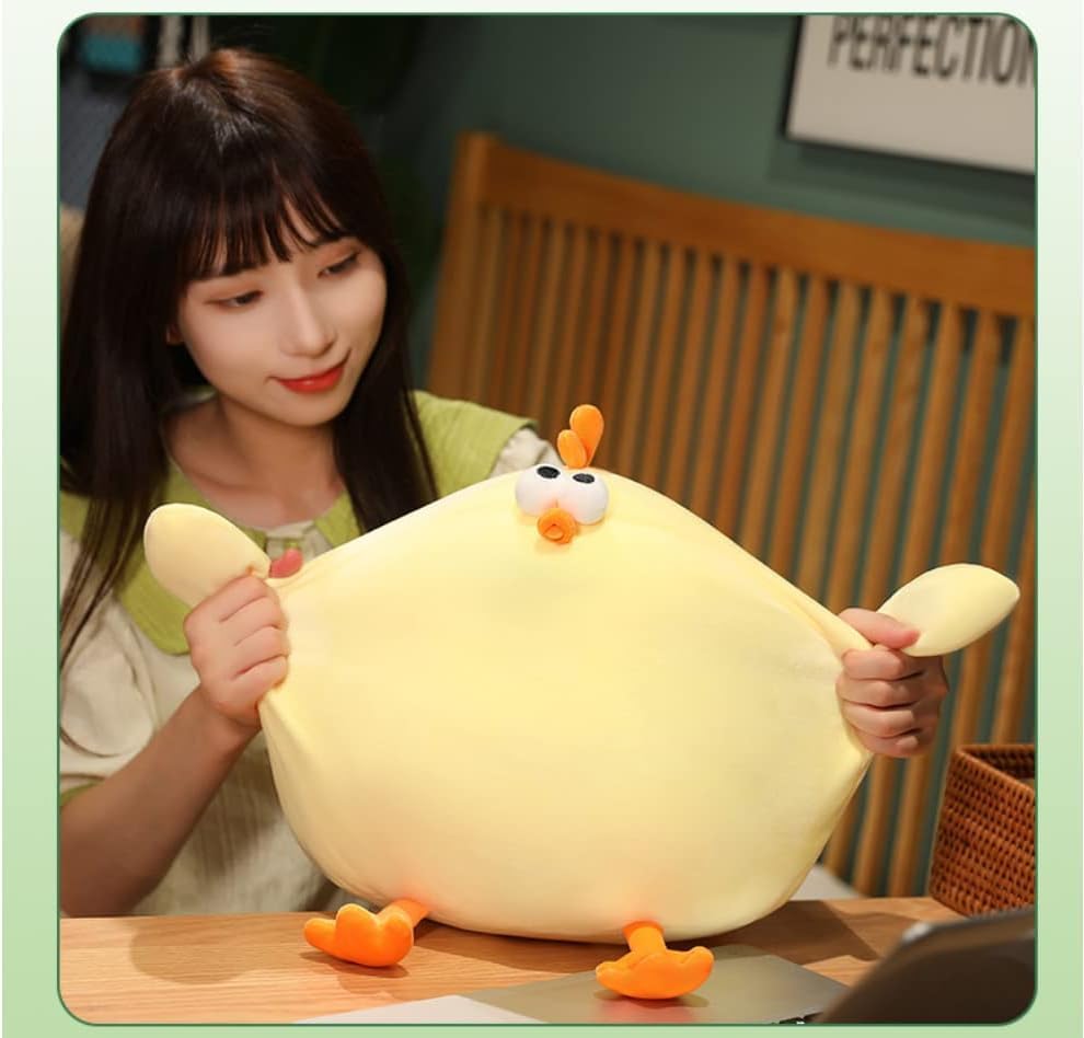 Funny Fat Chicken Plush Pillow Soft Hug Toy for Kids