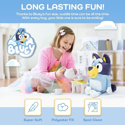 Bluey Plush Pillow Buddy - 19 Inches Soft Support Pillow