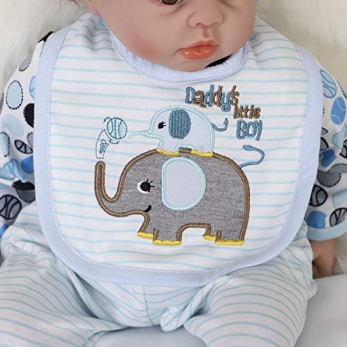 ENADOLL 22 Reborn Baby Blue Elephant Outfit Set