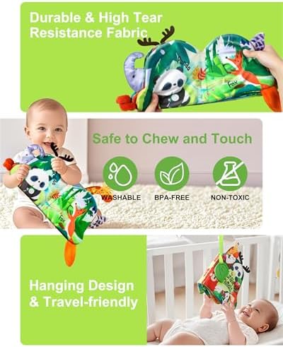 Jovow Baby Books 0-18 Months Teething Tummy Time Toys