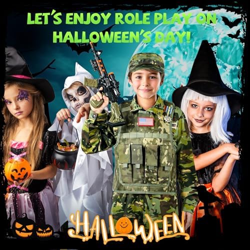 Metemot Kids Army Costume Set for Halloween