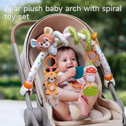 TUMAMA Baby Activity Arch with Bear Spiral Toy