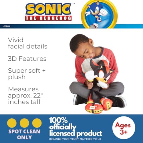 Franco Shadow The Hedgehog Plush Cuddle Pillow