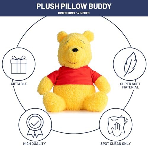 Jay Franco Disney Winnie the Pooh Plush Pillow Buddy - 14 Inches
