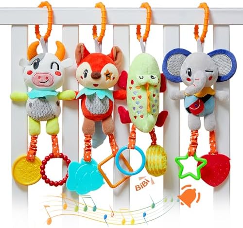 TUMAMA 4 Pack Baby Sensory Plush Toys