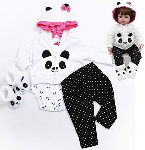 Pedolltree Reborn Baby Girl 22 Inch Panda Costume Set