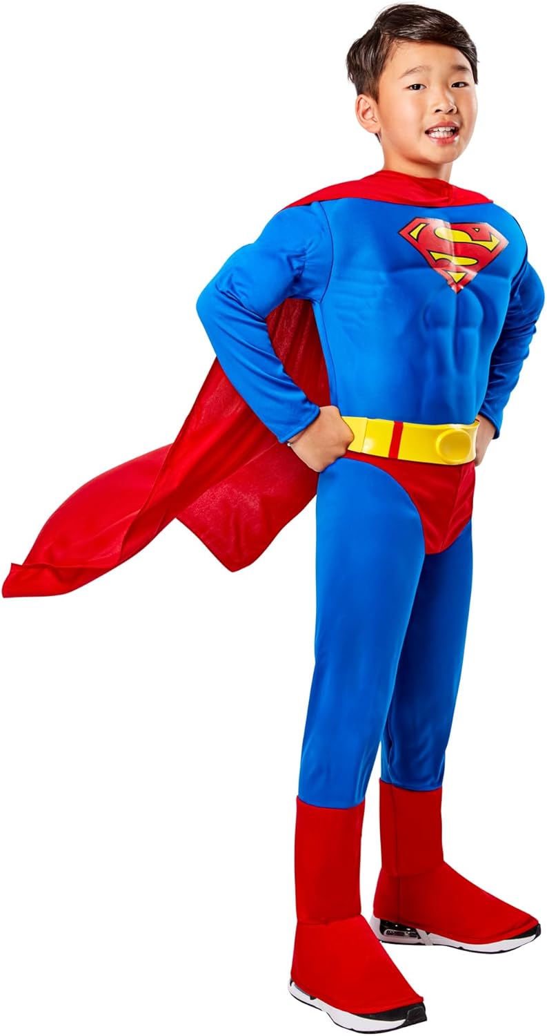 Rubies Super DC Heroes Deluxe Muscle Chest Superman Costume for Kids