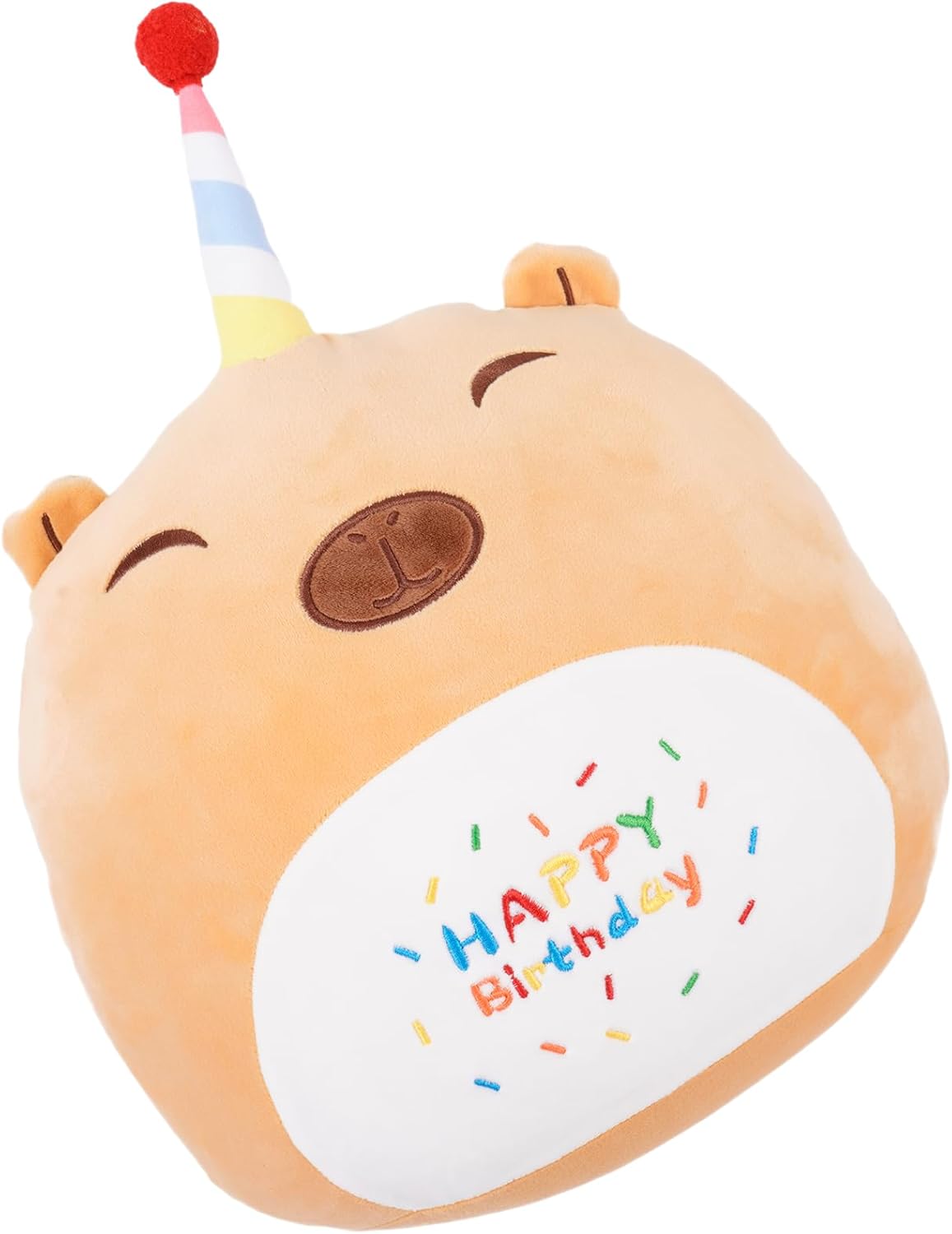 16 Inch Plush Brown Capybara Hugging Pillow