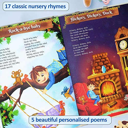 Personalized Nursery Rhymes Book for Babys 1st Birthday