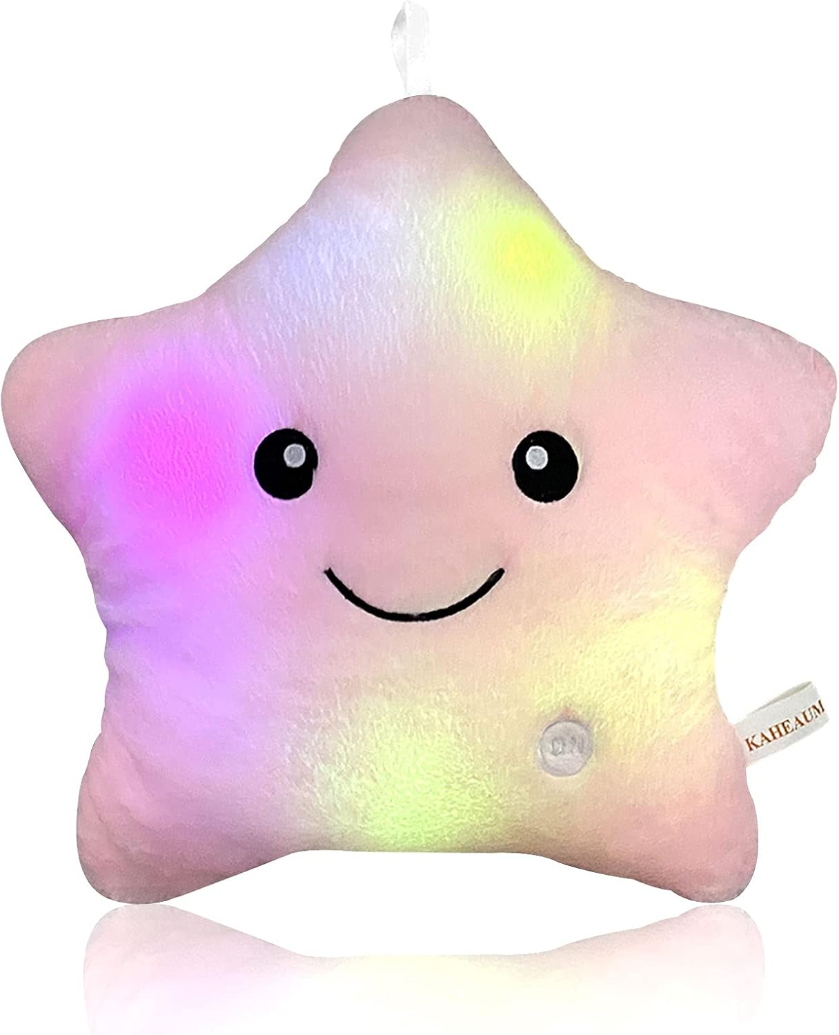 KAHEAUM Kids LED Star Throw Pillow Decorative Gift