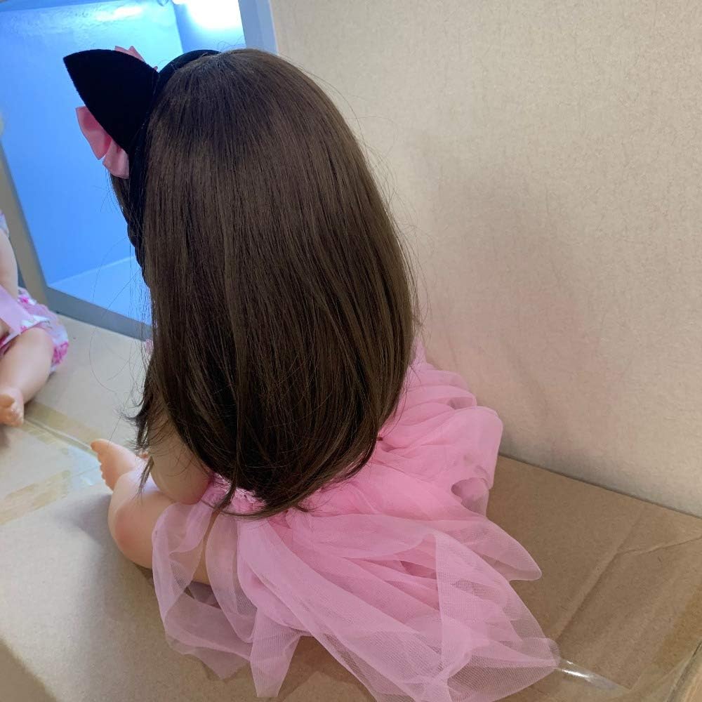 RXDOLL Reborn Baby Doll 22 Inches Waterproof with Pink Dress