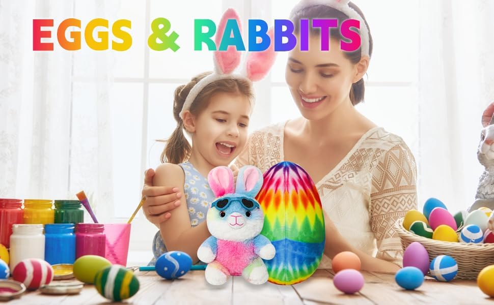 Easter Bunny Egg Toy with Hidden Zipper