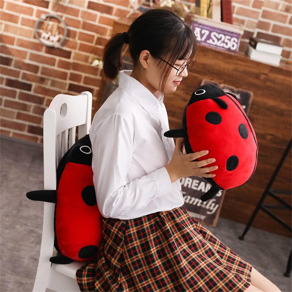 Soft Plush Ladybug Pillow Toy for Kids and Adults Red 30cm11inch