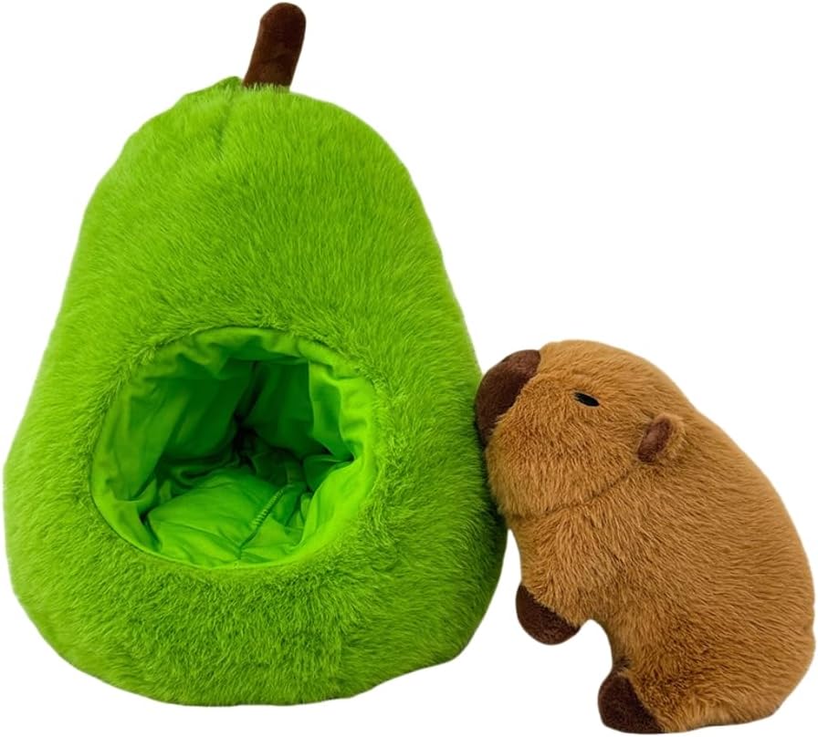 Nohito Avocado Capybara Plush Pillow 137 Inches