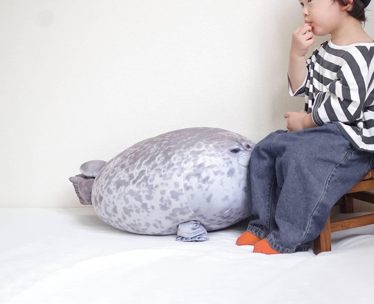 YESGIRL 237 Inch Seal Plush Pillow - Soft Stuffed Animal Toy