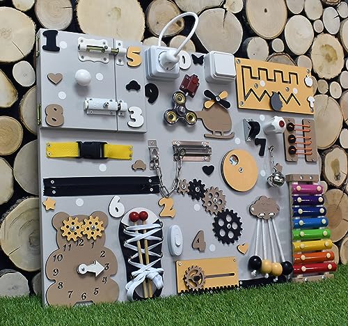 Interactive Busy Board for Toddlers Montessori Toy 1