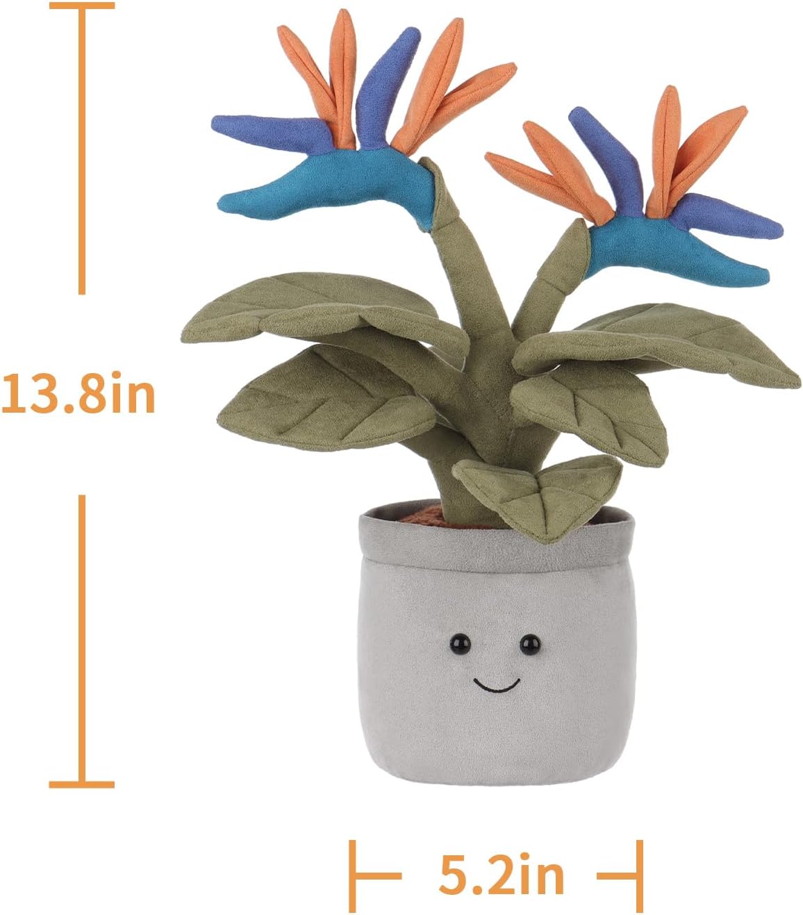 Apricot Lamb Potted Bird of Paradise Plush Stuffed Animal