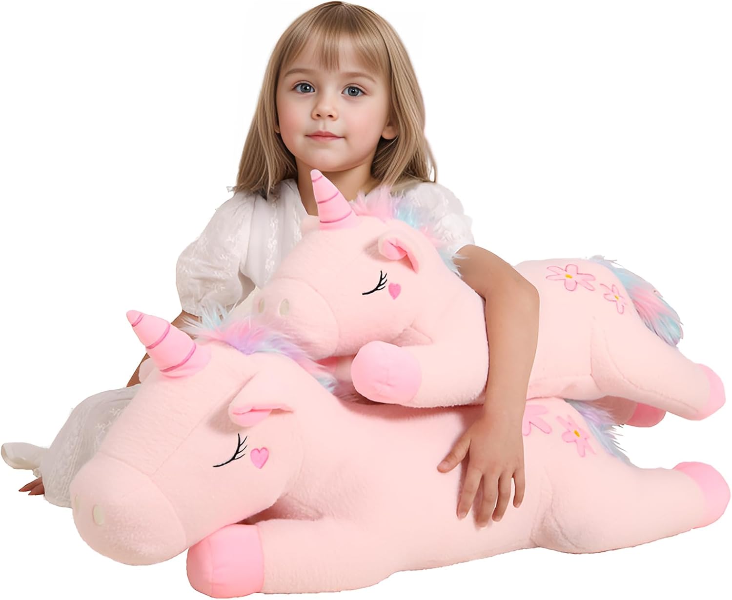 32 Inch Super Soft Pink Unicorn Plush Pillow