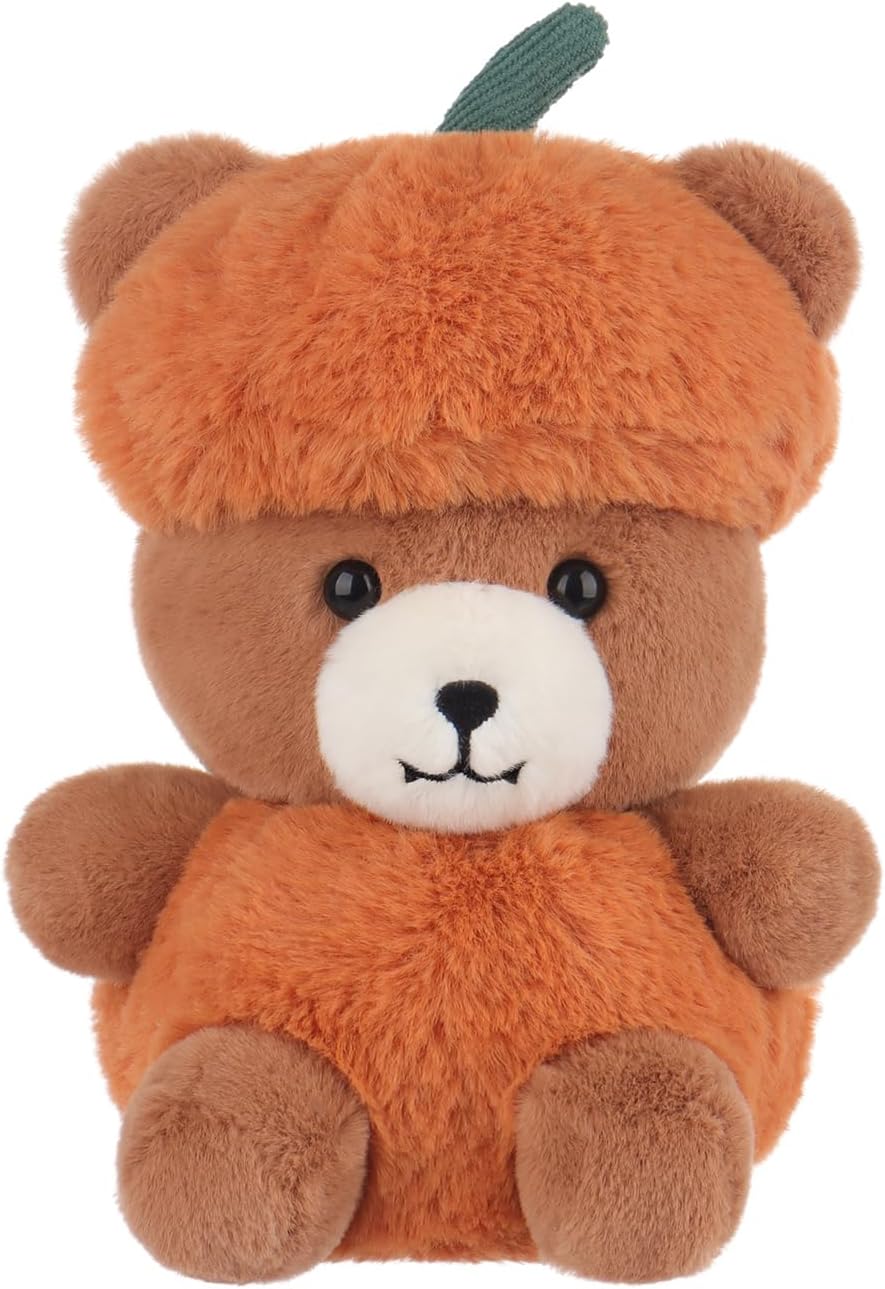 Apricot Lamb Pumpkin Bear Plush Toy for Kids