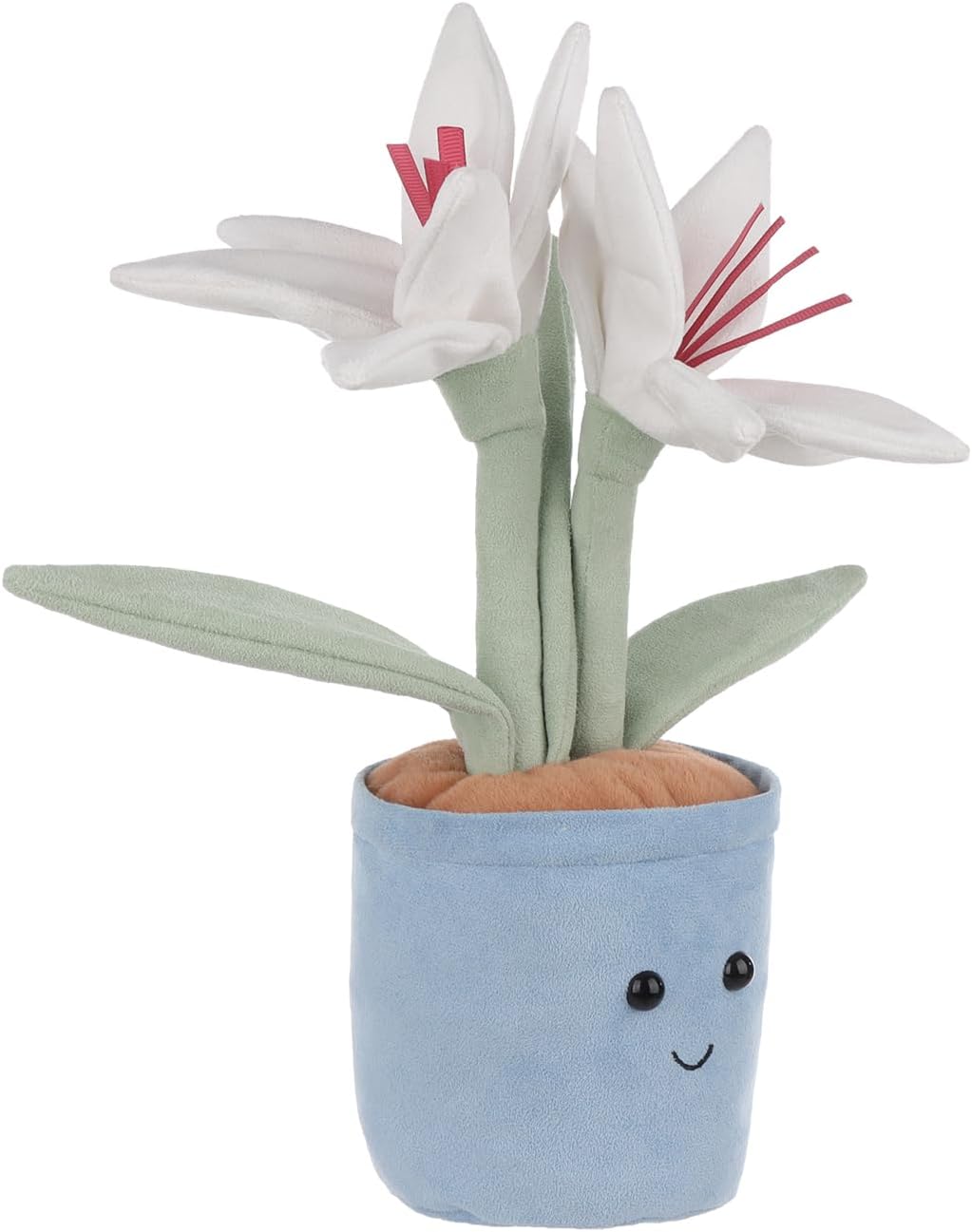 Apricot Lamb Potted Lily Flower Plush Stuffed Animal for Kids