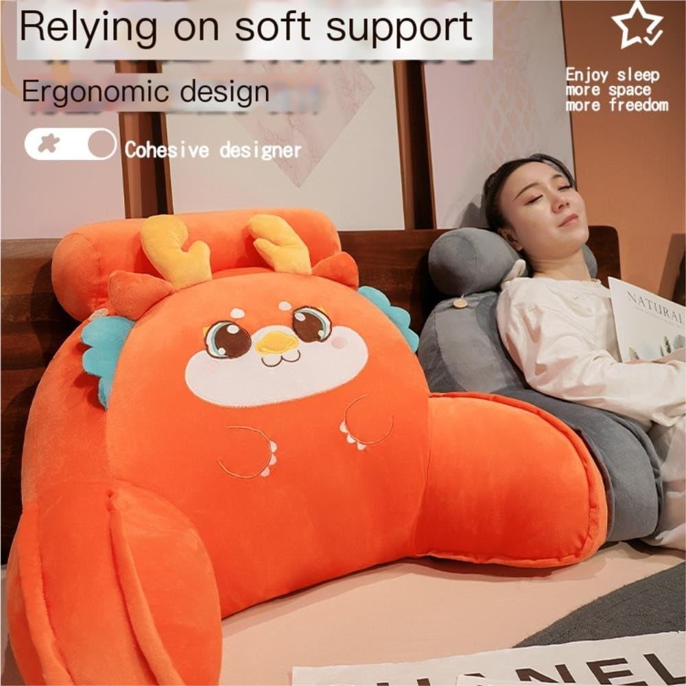 Cute Animal Shaped Plush Nap Pillow - Pink 60x40cm