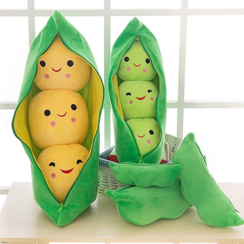 AOQI Giant Peas in a Pod Plush Pillow Set