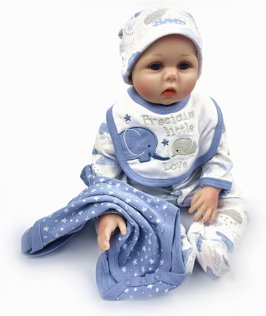 Pedolltree Reborn Baby Boy Dinosaur Outfit 5pcs Set