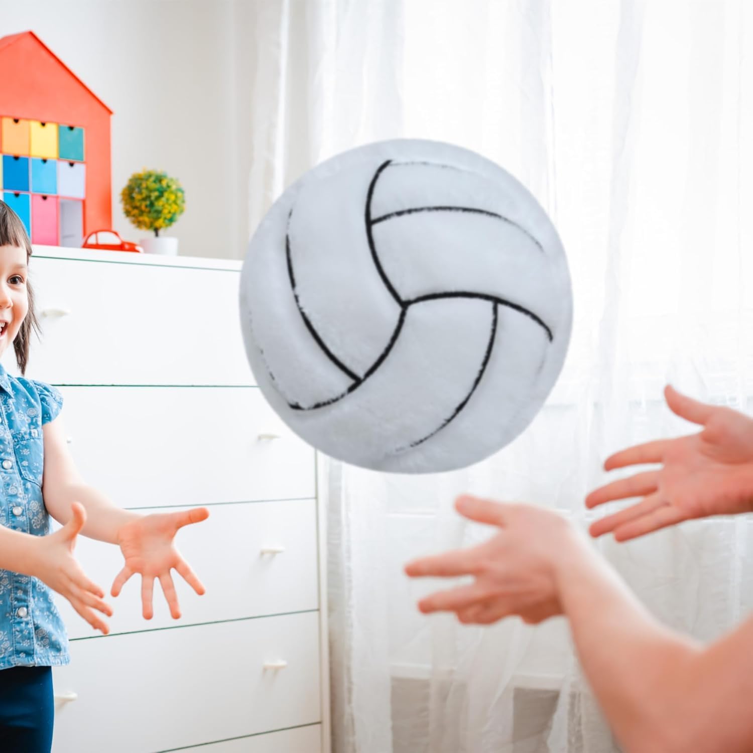 Volleyball Plush Pillow Toy for Kids Room Decor