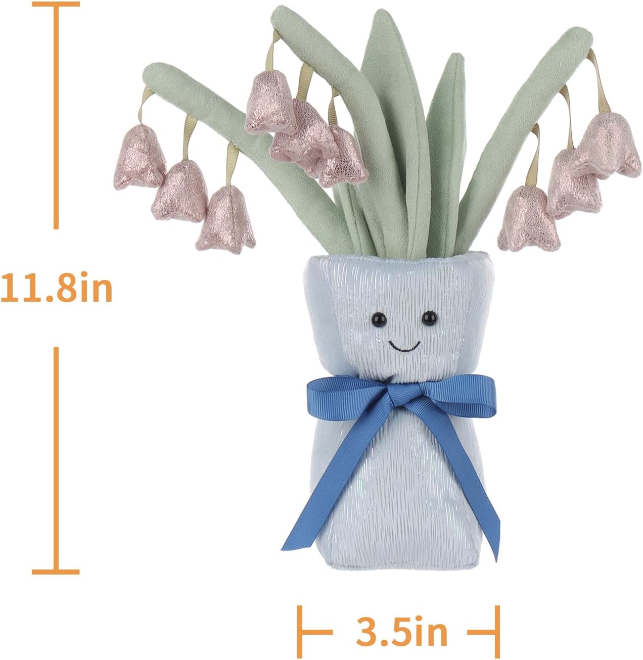Apricot Lamb Lily of the Valley Vase Plush Toy for Kids