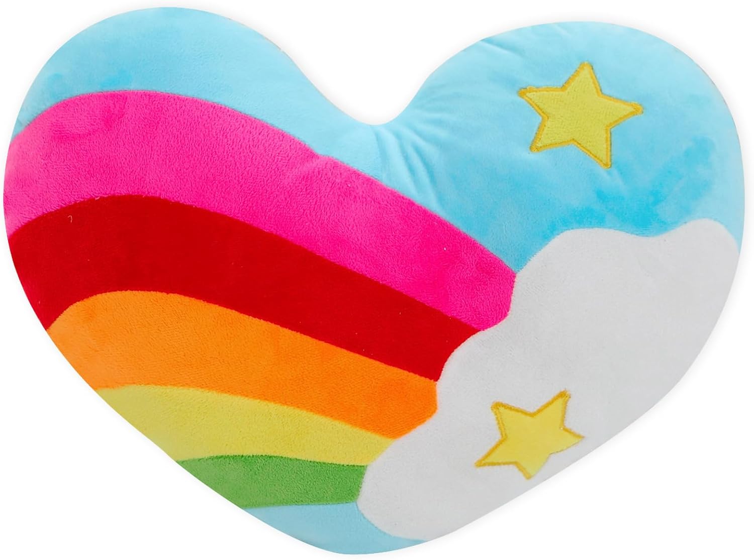 177 X 138 Heart Pillow Plush Toy with Rainbow Pattern