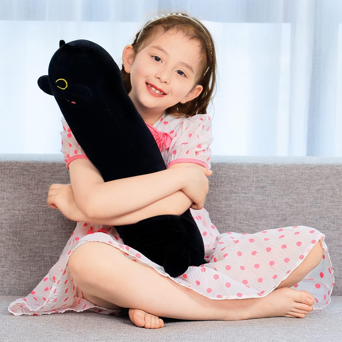 Snowolf Black Cat Plush Pillow 70cm275inch