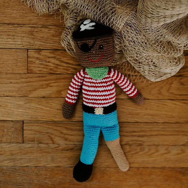 Pebble Handmade Pirate Rattle - Crochet Fair Trade