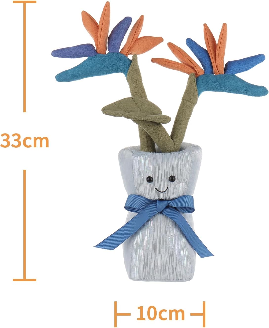 Apricot Lamb Paradise Bird Vase Stuffed Animal - 13 Inches